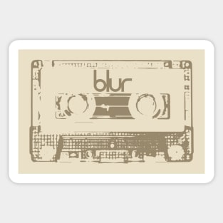 Blur Cassette Tape Retro Sticker